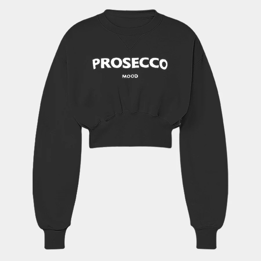 Micas Letter Print Round Neck Long Sleeve Sweatshirt